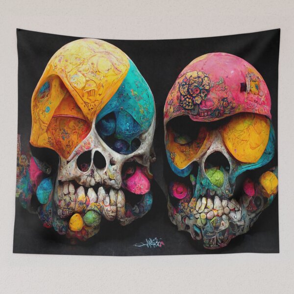 Item preview, Colored skulls, graffiti, create a unique image that's all yours.  designed and sold by AmazinfArt.