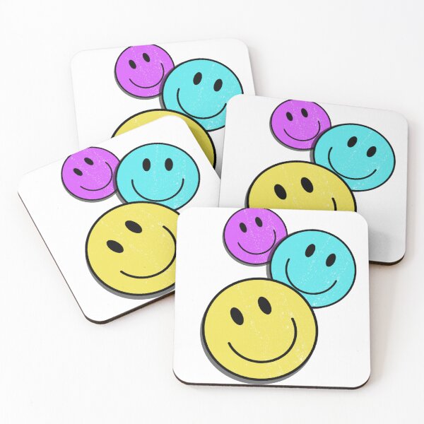 Item preview, Triple Classic Púrpura Amarillo Azul Retro Smiley Happy Face Crayon designed and sold by SundaySoup.
