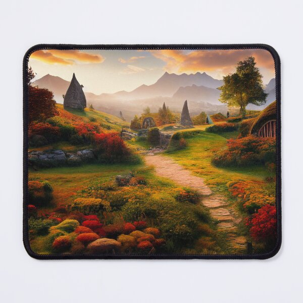 Item preview, Mythical beautiful town and mountain landscape designed and sold by TeeARTHY.