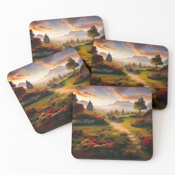 Item preview, Mythical beautiful   town and mountain landscape designed and sold by TeeARTHY.