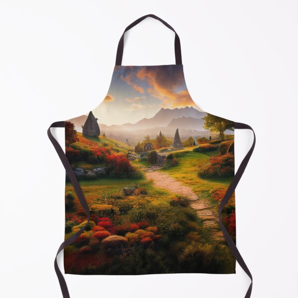 Item preview, Mythical beautiful town and mountain landscape designed and sold by TeeARTHY.