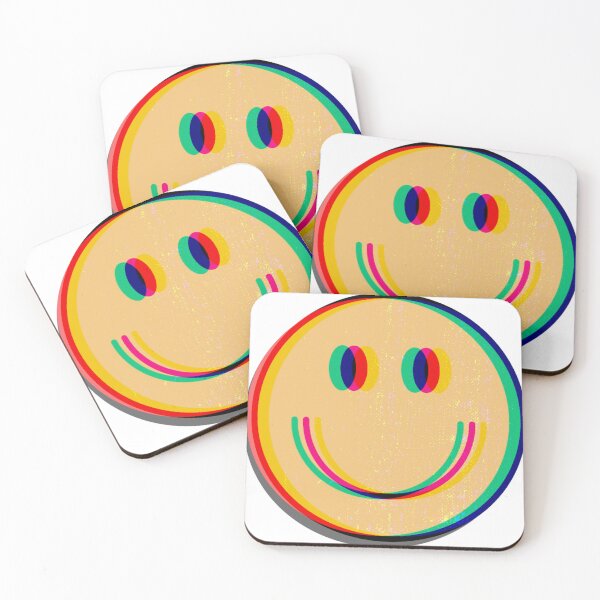Item preview, 3D Glasses Trippy Classic Yellow Retro Smiley Happy Face designed and sold by SundaySoup.
