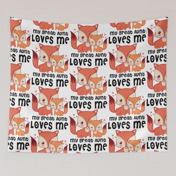 Item preview, My Great Aunt Loves Me Orange Fox designed and sold by CuteTrendyFinds.