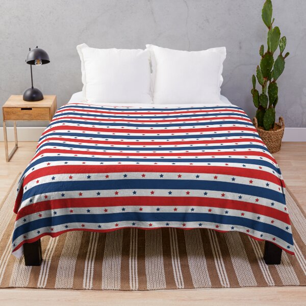 Item preview, Red Blue Stripes Pattern, American Flag Color designed and sold by PlusAdore.