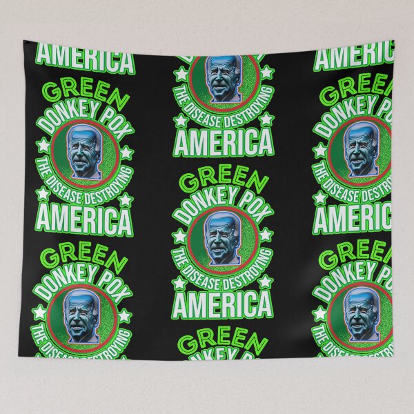 Item preview, Green Donkey Pox Destroying America designed and sold by WoodburyLake.
