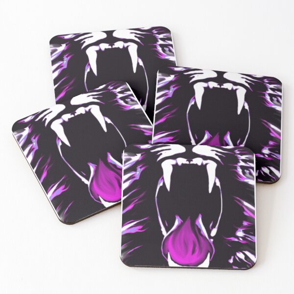 Item preview, Pink Tiger Fangs Black White Monster Teeth  designed and sold by WildCanyon.
