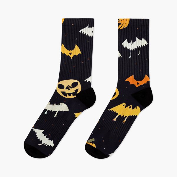 Item preview, Cute Bats and Pumpkins Pattern designed and sold by BrainFood Designs.