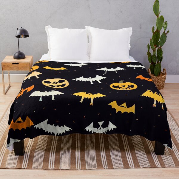 Item preview, Cute Bats and Pumpkins Pattern designed and sold by BrainFood Designs.