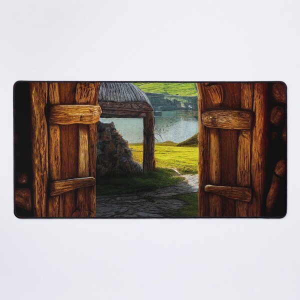 Item preview, Mythical Wooden Doorway with lake view designed and sold by TeeARTHY.