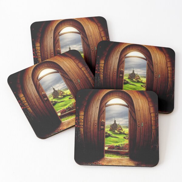 Item preview, Mythical Wooden  Doorway  with town view designed and sold by TeeARTHY.