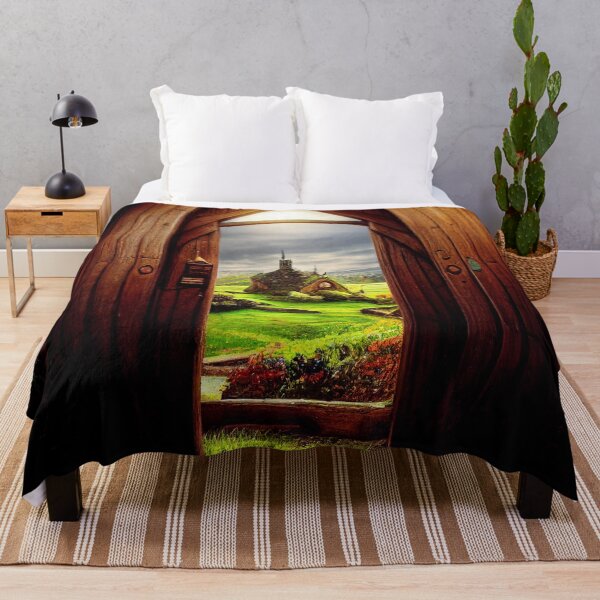 Item preview, Mythical Wooden  Doorway  with town view designed and sold by TeeARTHY.