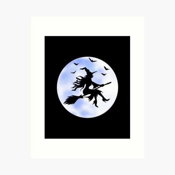 Item preview,   Zombie In Graveyard - Full Moon With Witch Flying Broom designed and sold by ImagesDesigns.