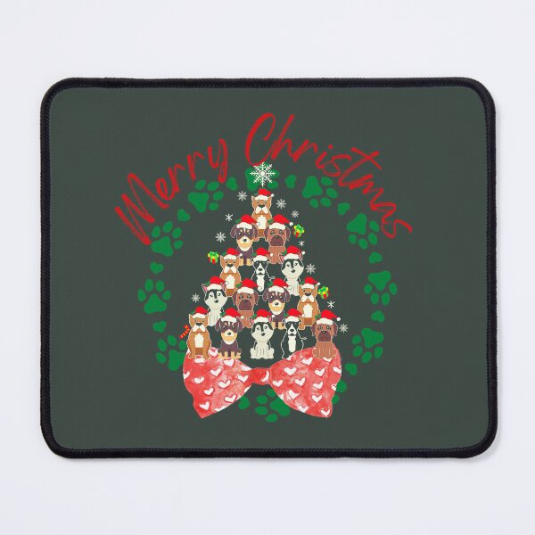Item preview, Merry Christmas Dog Christmas Tree with Dogs for the Dog Lover at Christmas designed and sold by tranquilbeach.