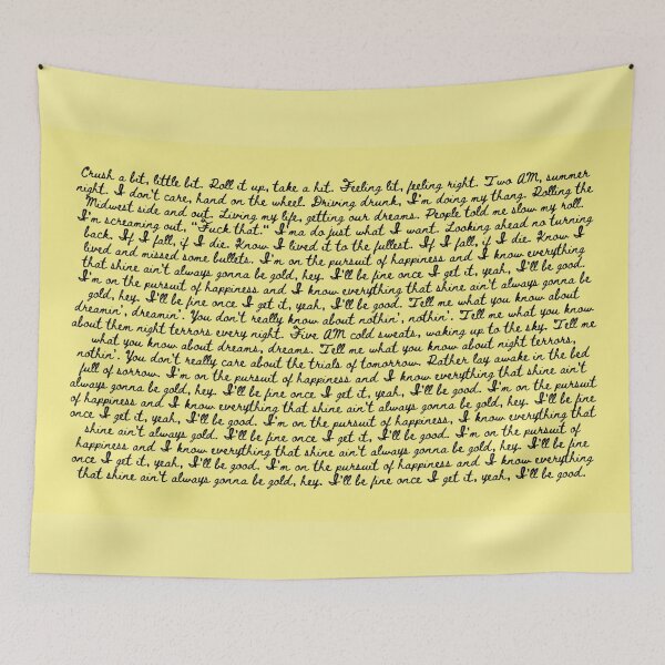 Item preview, Pursuit of Happiness — Kid Cudi [FULL LYRICS] designed and sold by kasiegillette.