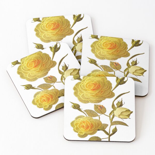 Item preview, Yellow Bee and Rose in Bloom designed and sold by Rocky Mountain Artistry.