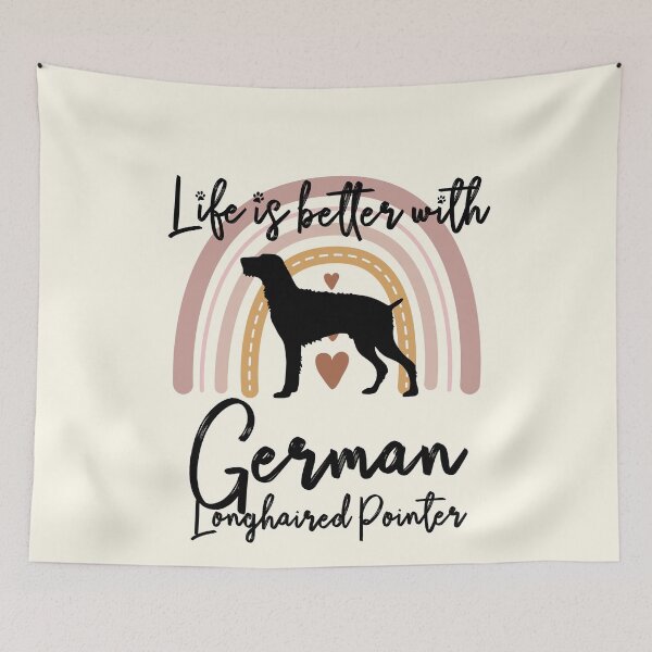 Item preview, German Longhaired Pointer dog Rainbow Aesthetic Boho designed and sold by rafaeltto.