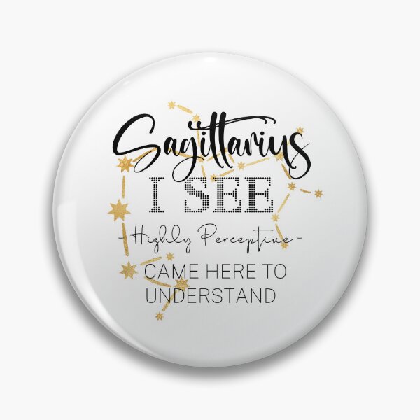 Item preview, Sagittarius - Highly Perceptive - Black and Gold Zodiac Aesthetic designed and sold by GWTF-Designs.