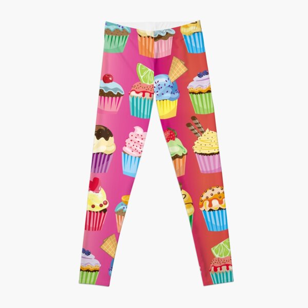 Cupcakes Galore Delicious Yummy Sugary Sweet Baked Treats Leggings