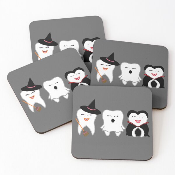 Aperçu de l'œuvre Trio de dents d'Halloween 6 créée et vendue par thehippiehygienist.