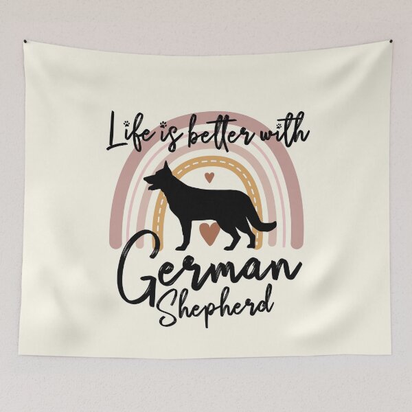 Item preview, German Shepherd dog Rainbow Aesthetic Boho designed and sold by rafaeltto.