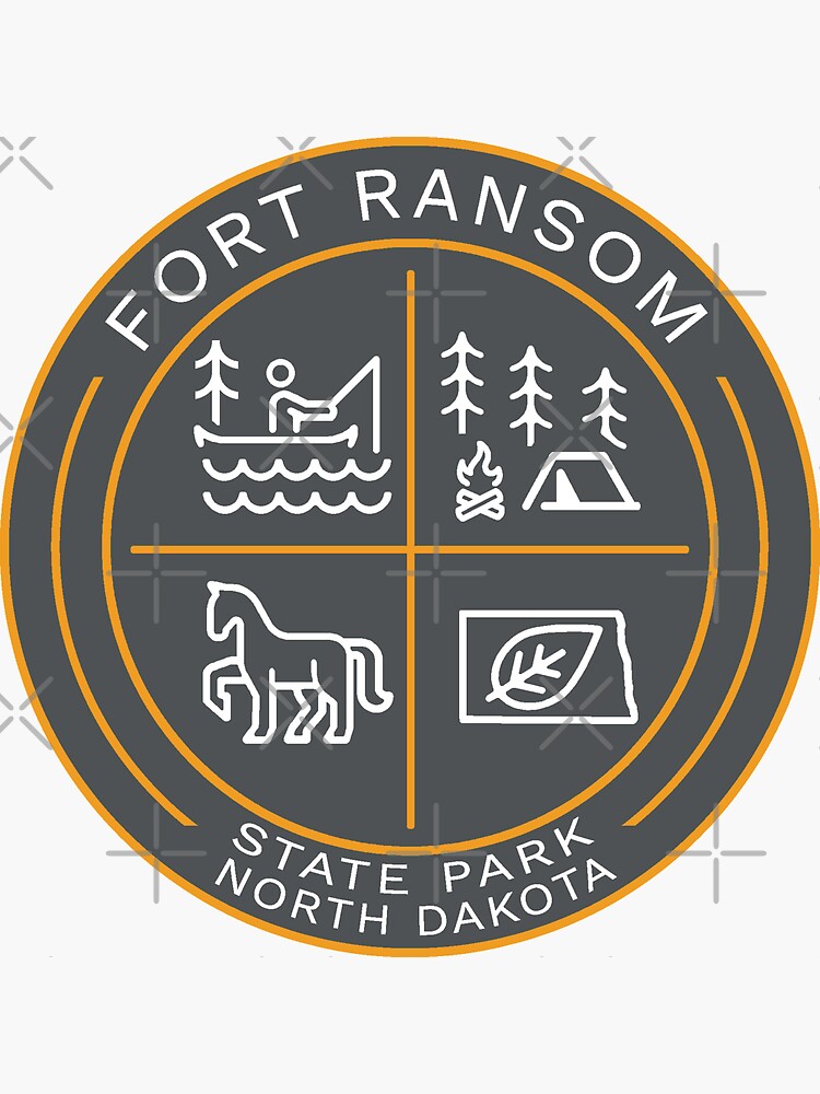 "Fort Ransom State Park ND Heraldic Logo" Sticker for Sale by VanyaKar