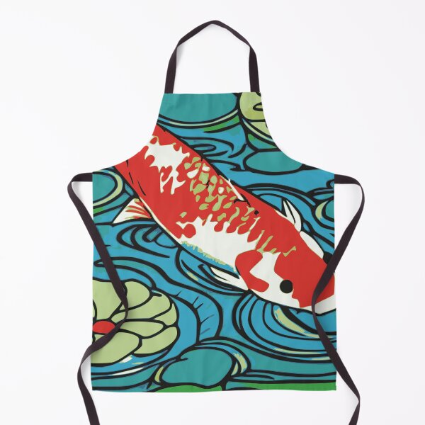 Item preview, Koi Fish in Pond Relaxing with Lilies designed and sold by Nonshape.