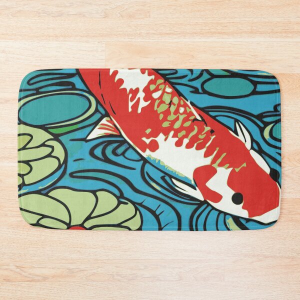 Item preview, Koi Fish in Pond Relaxing with Lilies designed and sold by Nonshape.