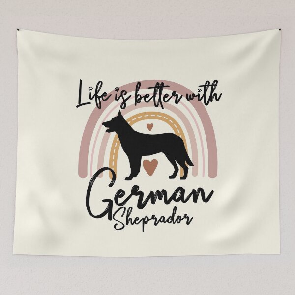 Item preview, German Sheprador dog Rainbow Aesthetic Boho designed and sold by rafaeltto.