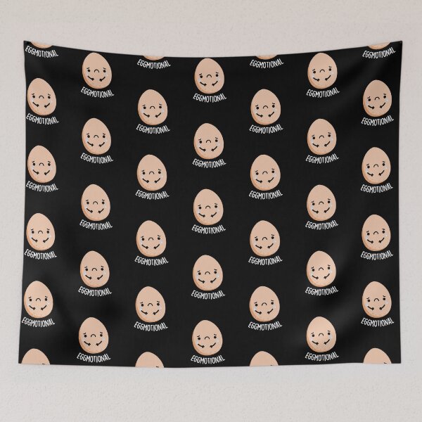 Item preview, Eggmotional Emotional Funny Egg Puns (Dark BG) designed and sold by punnybone.