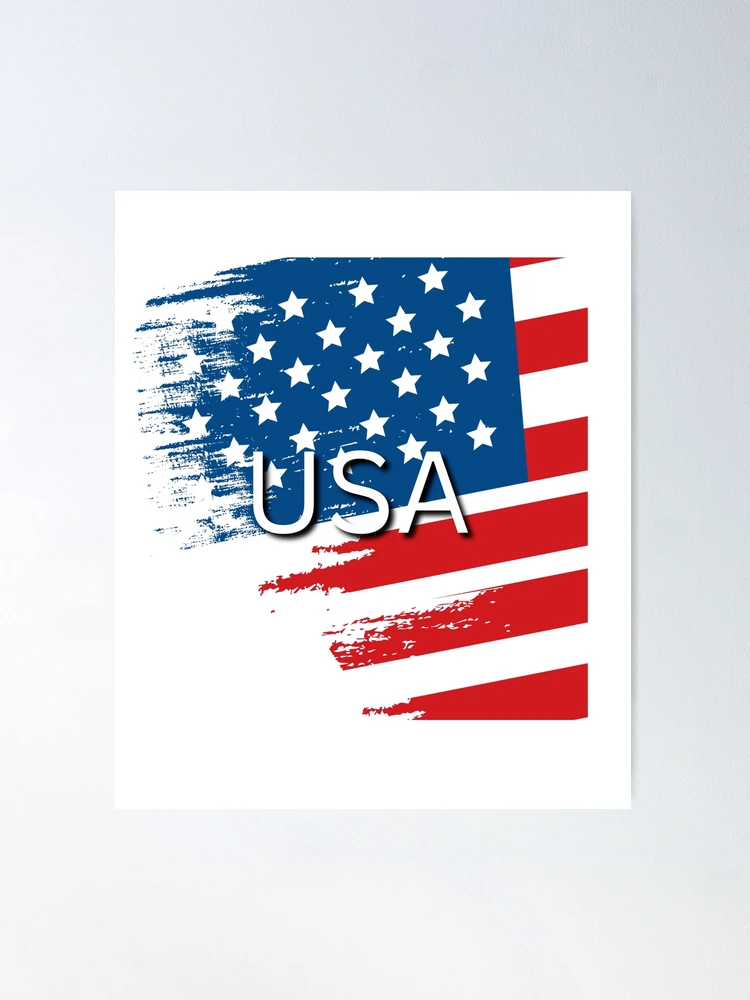 USA with an America Flag\