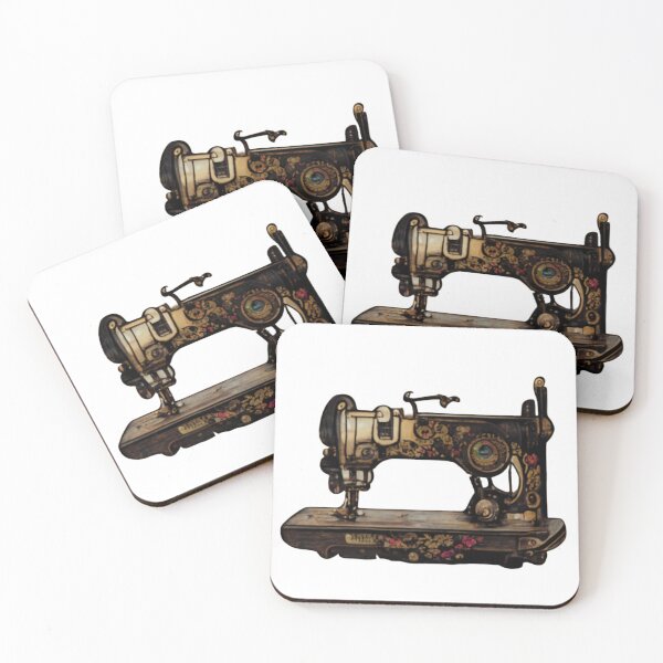 Item preview, Vintage Floral Sewing Machine designed and sold by Paint-of-Heart.