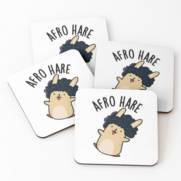 Item preview, Afro Hare Funny Rabbit Puns  designed and sold by punnybone.