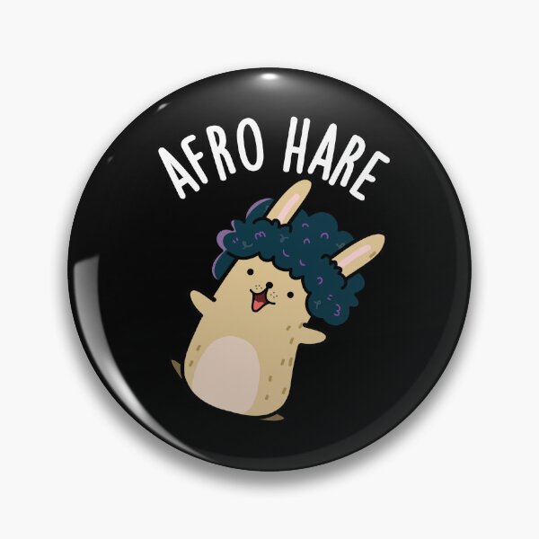 Item preview, Afro Hare Funny Rabbit Puns (Dark BG) designed and sold by punnybone.