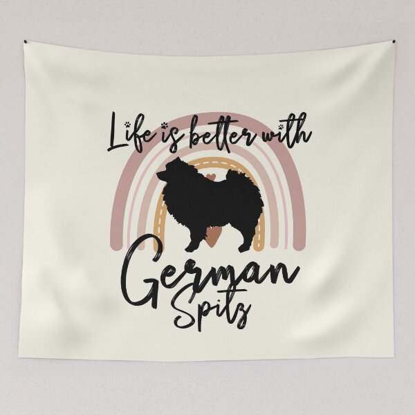 Item preview, German Spitz dog Rainbow Aesthetic Boho designed and sold by rafaeltto.