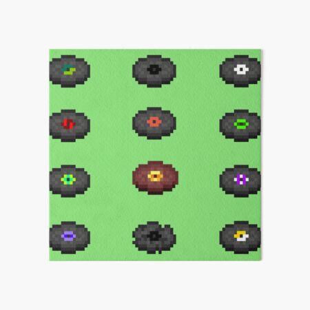 I made pixel art of all of the discs ( Pre 1.19 ) in Minecraft