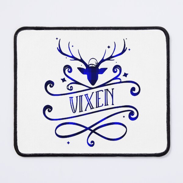 Item preview, Vixen Christmas Blue Tartan Pattern Reindeer Head designed and sold by Trinket-Trickster.