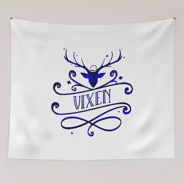 Item preview, Vixen Christmas Blue Tartan Pattern Reindeer Head designed and sold by Trinket-Trickster.