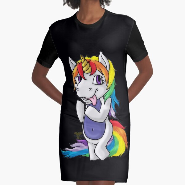 The Original Derpicorn Graphic T-Shirt Dress