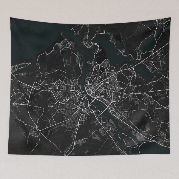 Item preview, Riga City Map of Latvia - Dark designed and sold by deMAP.