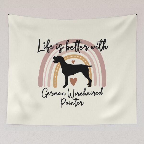 Item preview, German Wirehaired Pointer dog Rainbow Aesthetic Boho designed and sold by rafaeltto.