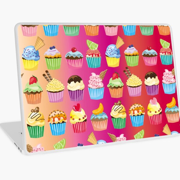 Cupcakes Galore Delicious Yummy Sugary Sweet Baked Treats Laptop Skin
