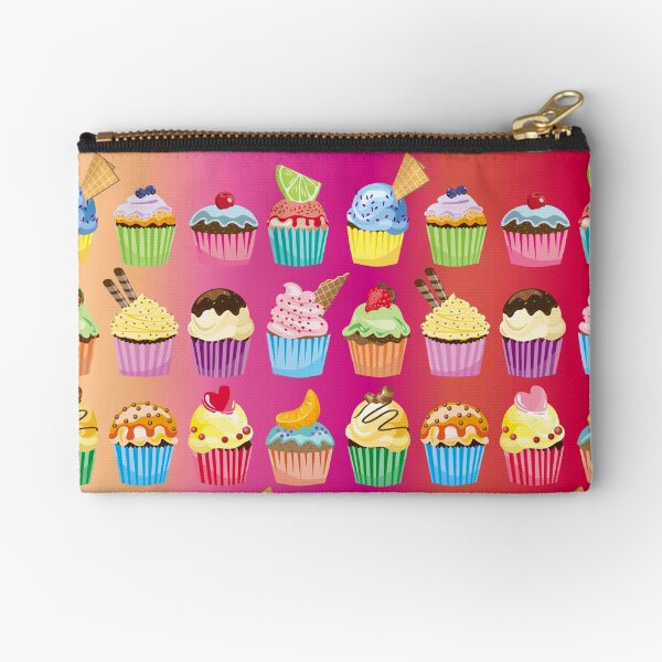 Cupcakes Galore Delicious Yummy Sugary Sweet Baked Treats Zipper Pouch