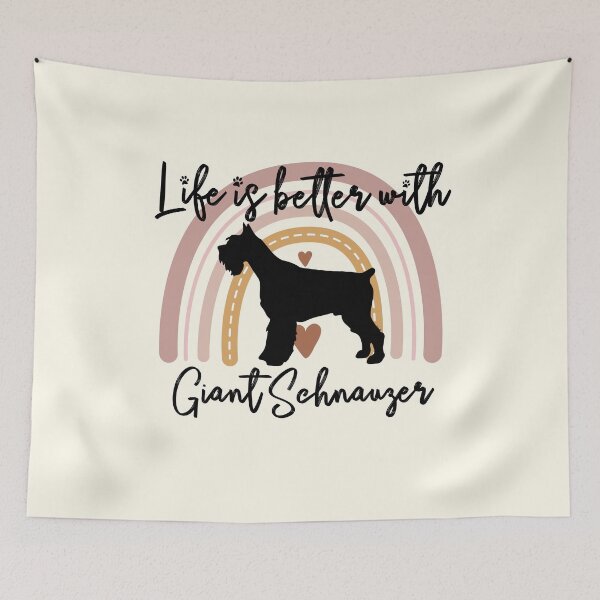 Aperçu de l'œuvre Giant Schnauzer dog Rainbow Aesthetic Boho créée et vendue par rafaeltto.