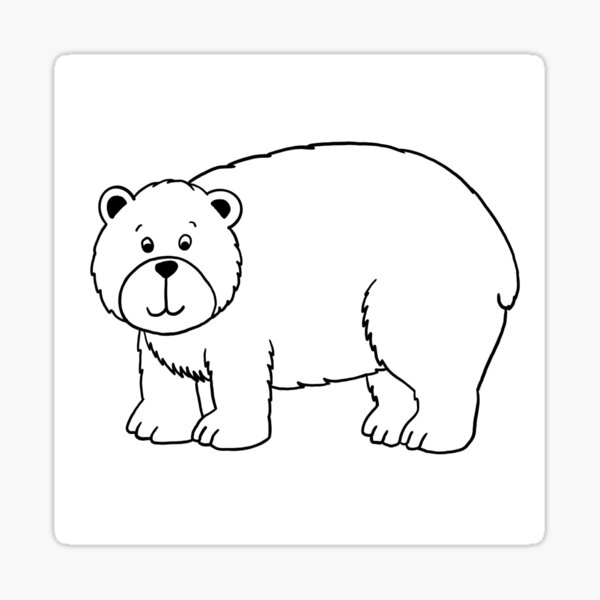 "Colorless Bear " Sticker for Sale by Zoo-by-AJ | Redbubble