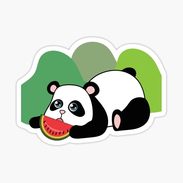 Cute Panda Eating Watermelon Graphic by neves.graphic777 · Creative Fabrica