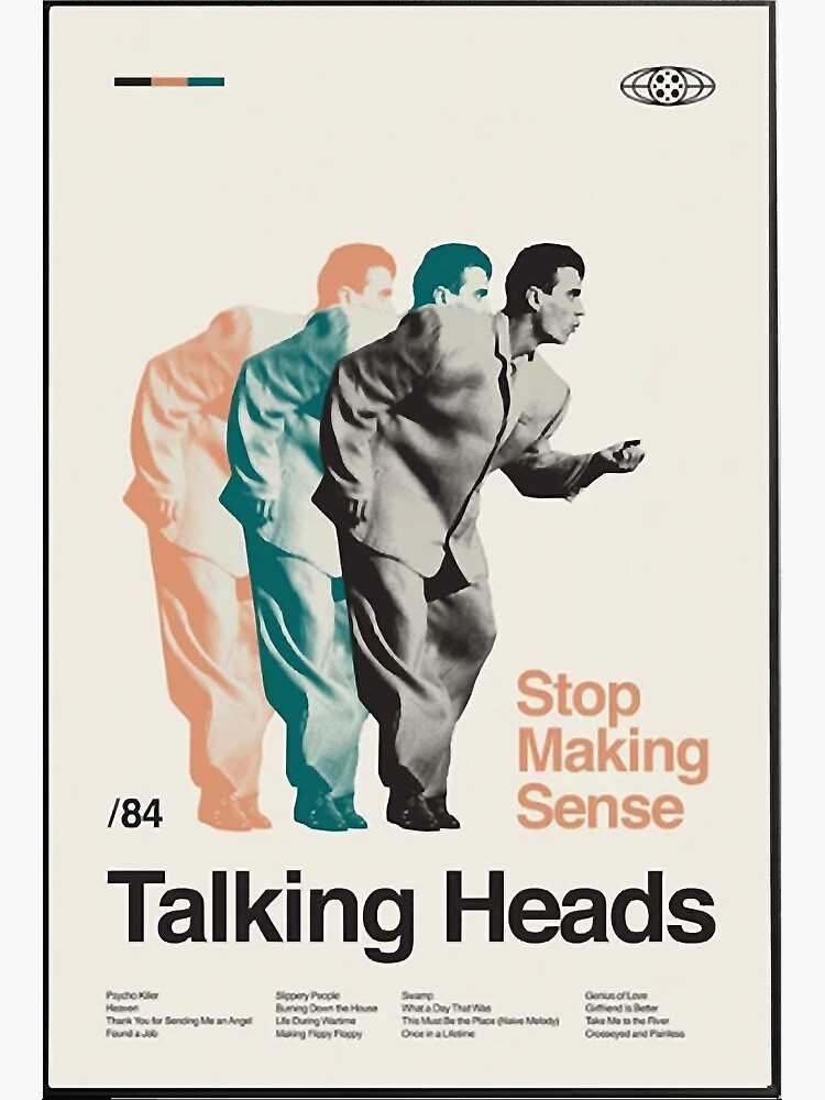 Discover Poster Talking Heads Banda Rock 1975, Poster Portada Álbum Talking Heads Retro Vintage