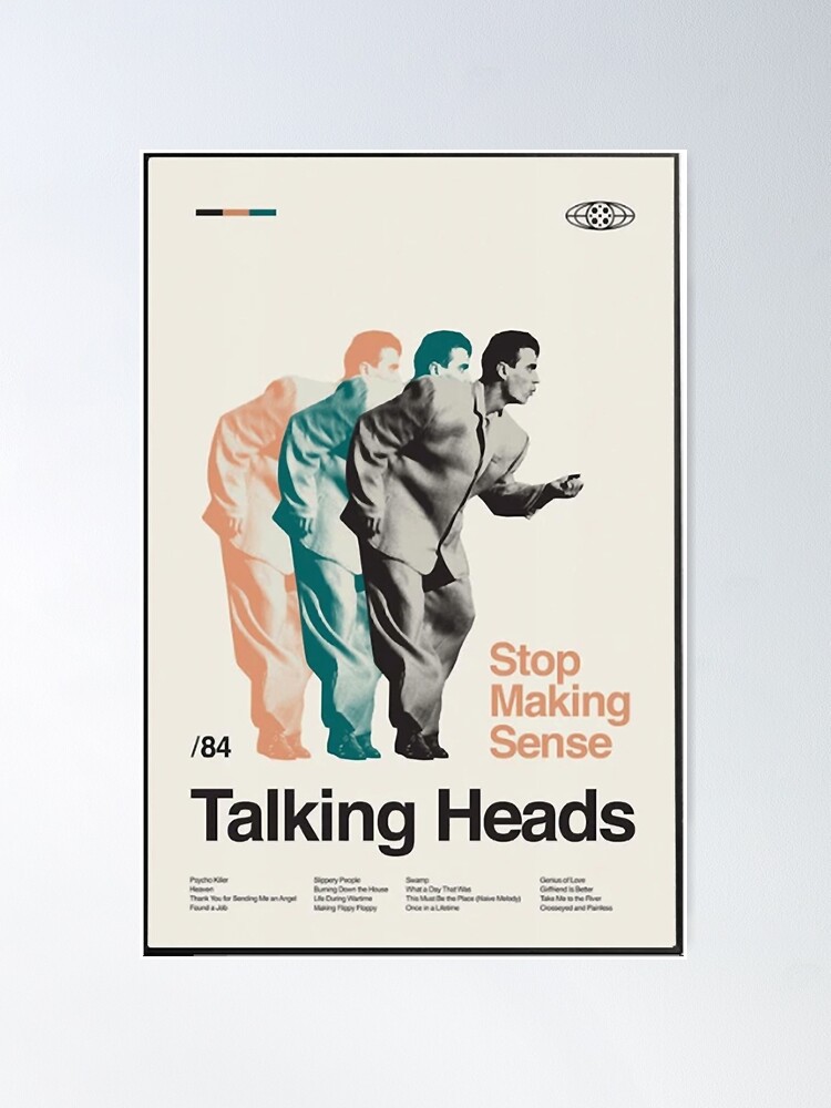 Discover Poster Talking Heads Banda Rock 1975, Poster Portada Álbum Talking Heads Retro Vintage