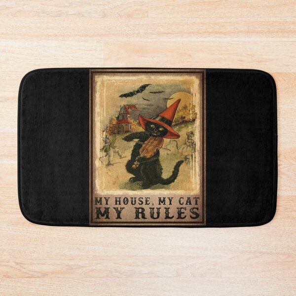 Item preview, Vintage My House My Cat My Rules Black Cat Halloween designed and sold by battkozeller2.