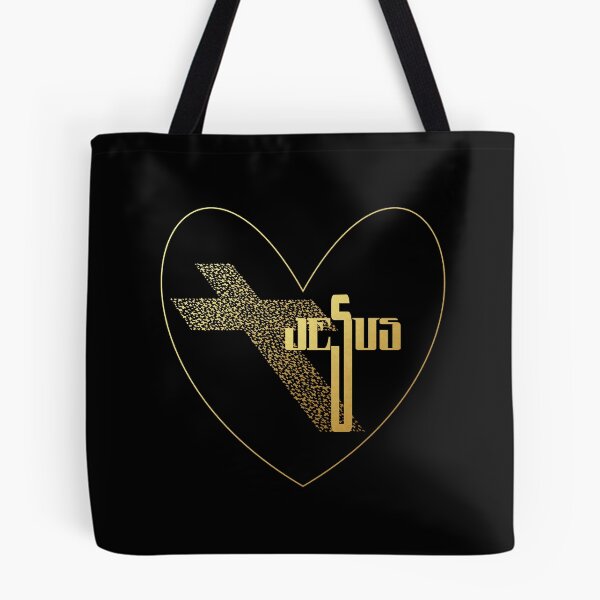 Item preview, Jesus, Cross, Heart in Gold designed and sold by PawsitiveMum.