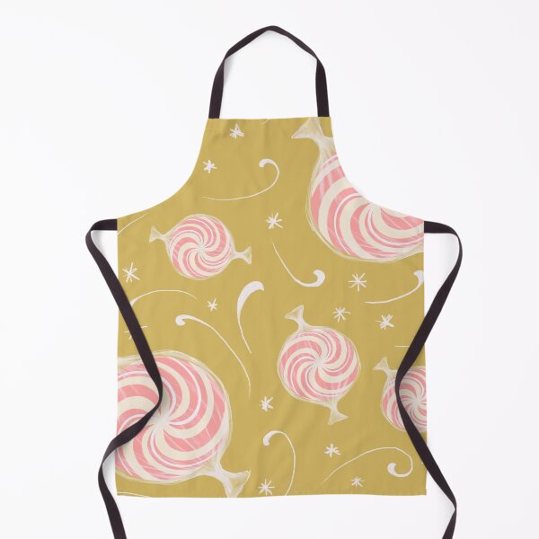 Item preview, Light pink wrapped peppermints on yellow designed and sold by katerosestudios.
